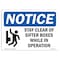 Signmission OSHA Notice, 5" Height, Stay Clear Of Sifter Boxes While Sign With Symbol, 7" X 5", Landscape OS-NS-D-57-L-18434 - alternate 1